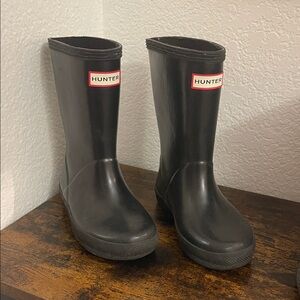 Kids Hunter Classic Black Waterproof Boots